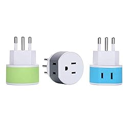 OREI Brazil Travel Plug Adapter with 2 USA Inputs