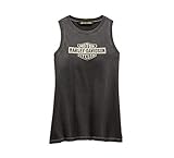 Harley-Davidson Women's Distressed Logo Tank, Black