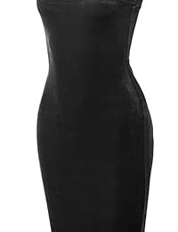 Fabricado por Emma Mujer Sexy sólido sin mangas Body-con Midi vestido de terciopelo de hielo