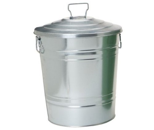 Houston International 5801 Steel 12-Gallon Storage Container, Silver