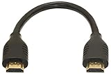 valonic Short HDMI Cable, 7" 0.6ft, high Class, high Speed, Gold Contacts, 3X shilding, Ultra-HD, Full-HD, 3D, 4K, ARC, True HD Dolby 7.1, DTS-HD Audio, Ethernet, CEC, 30 AWG, 20 cm 0.2m 7in 0.6 feet