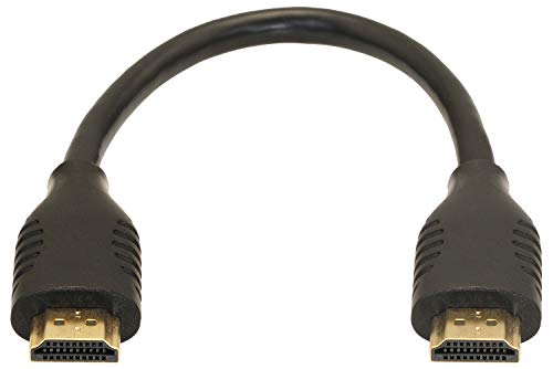 valonic Short HDMI Cable, 7" 0.6ft, high Class, high Speed, Gold Contacts, 3X shilding, Ultra-HD, Full-HD, 3D, 4K, ARC, True HD Dolby 7.1, DTS-HD Audio, Ethernet, CEC, 30 AWG, 20 cm 0.2m 7in 0.6 feet