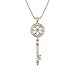 Alvdis Premium Key Shaped Color Crystal Long Sweater Chain Necklace Alloy Pendant - Elegant & Classy Design
