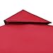 Yescom 8x8Ft 2-Tier Gazebo Top Replacement UV30+ for Dual Tier Gazebo Frames Outdoor Patio Canopy Cover Party Backyard Garden Red