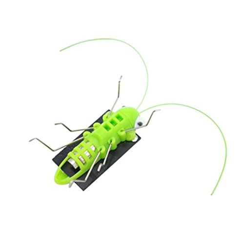 Quartly Solar Power Educational Energy Grasshopper Toys Gadget Kid Gift Novelty Solar Powered Fake Insects Animals Simulation Model Toy (A) - Thumbnail 6