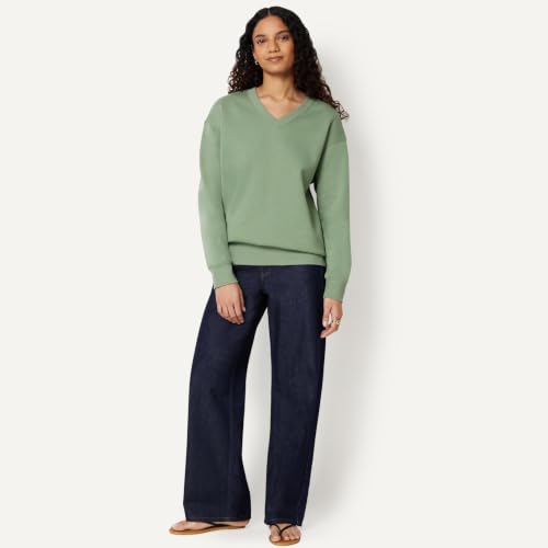 Amazon Essentials Mujer Sudadera de Forro Polar con Cuello en V de Gran