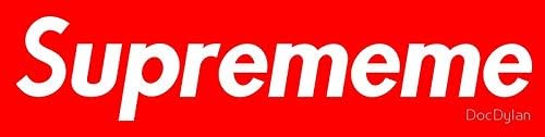 LA STICKERS Supreme Logo - Sticker Graphic - Auto, Wall, Laptop, Cell, Truck Sticker for Windows, Cars, Trucks