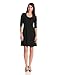 Karen Kane Women's 3/4 Sleeve A-Line Dress, Black, Medium