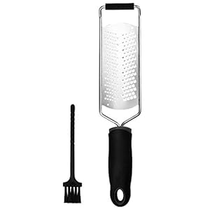 KARAA Tweedelige rasp fijn/grof roestvrij staal keukenrasp vernemer Parmezaanse rasp kaasrasp voor nootmuskaat gember…