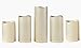 Lily's Home Flameless Flickering LED Resin Waxless Candles, for Indoor or Outdoor Use, Battery Powered with Timer, Safe for Use Around Kids and Pets, Bisque (3