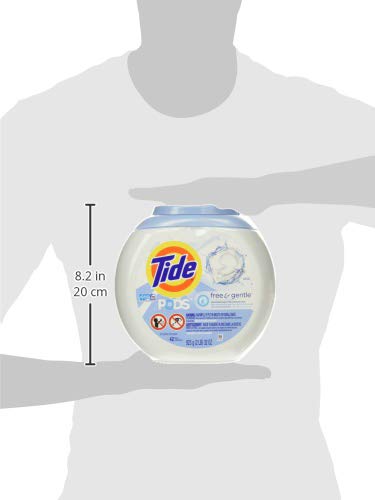 TIDE, PODS FREE AND GENTLE LAUNDRY DETERGENT SOAP PACS, TIDE PODS LAUNDRY DETERGENT, 42 COUNT