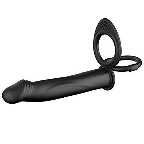 Silicone Double Penetrator Vibrating Cock Ring