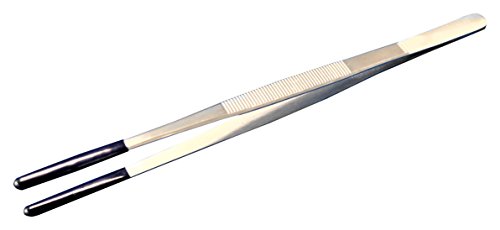 Scientific Labwares PVC-Tipped Extra-Long Forceps, Stainless, Straight, 12" - Thumbnail 2