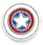 Cherityne Logo Captain America Floating Charm for Locket Pendants