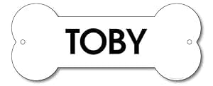 Toby Nameplate Toby Decorative perro hueso Nombre Plate: Amazon.com.mx