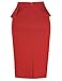 GRACE KARIN 50s Vintage Pencil Skirt for Women Knee Length Red XL