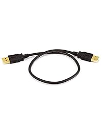Monoprice 1.5-Feet USB 2.0 a macho a A macho Cable (chapado en oro), 28 24awg (105441)