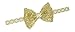 Gold Silver Bow Ivory Headband Holiday Glitter Sparkly Gift Christmas Baby Newborn Girl Toddler (Gold)