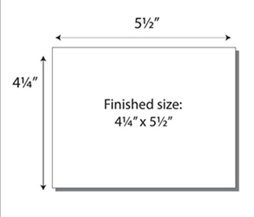 Print-Ready Post Card (4-1/4" x 5-1/2"), 4-UP, Perfed on 8-1/2" x 11" White 67lb Vellum Paper - 100 Sheets (400 Post Cards)