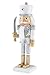 Clever Creations Silver Soldier 10 Inch Traditional Wooden Nutcracker, Festive Christmas Décor for Shelves and Tables