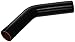 HPS HTSEC45-150-BLK Silicone High Temperature 4-ply Reinforced 45 degree Elbow Coupler Hose, 75 PSI Maximum Pressure, 4