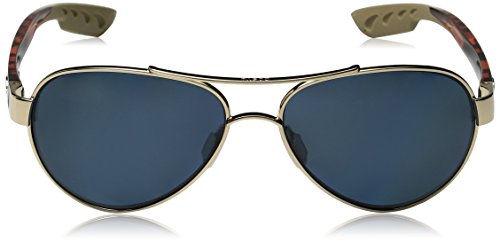 Costa del Mar Loreto Polarized Aviator Sunglasses, Rose Gold, 56.5 mm