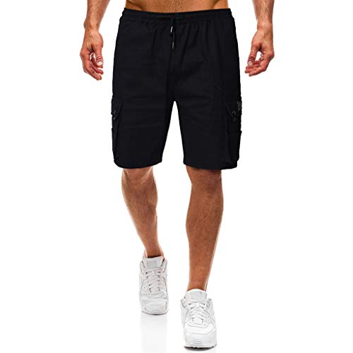 YKARITIANNA Men's Slim Fit Sport Pocket Short Pants Jeans Shorts Trousers Breechcloth Black