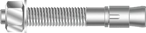Mkt Fastening 5" Steel Wedge Anchor, 3/8" Anchor Dia., Zinc Plated, 20PK 2838500 - 1 Each