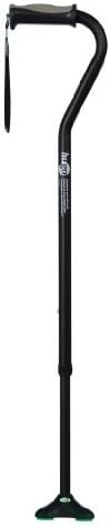 Hugo Mobility Quadpod Offset Cane with Ultra Stable Cane Tip, Ebony by Hugo Mobility