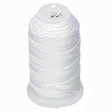 Simply Silk Beading Thick Thread Cord Size FFF (0.016 Inch 0.42mm) Spool 92 Yards Compatible with Kumihimo Super Lon (White)