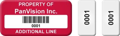 Add Own Text, Change, TattleTale AlumiGuard® Multi-Part Metal Tags, 100 Tags / Pack, 1.5" x 0.75"