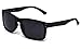 kyra Men's Fashion Simple Squared Sunglasses in Matte Black