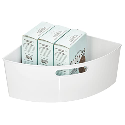 mDesign Kitchen Plastic Lazy Susan Storage Turntable Organizer
