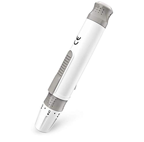 image for AUVON Lancing Device with Less Pain Design, Blood Sample Pen with 10 A