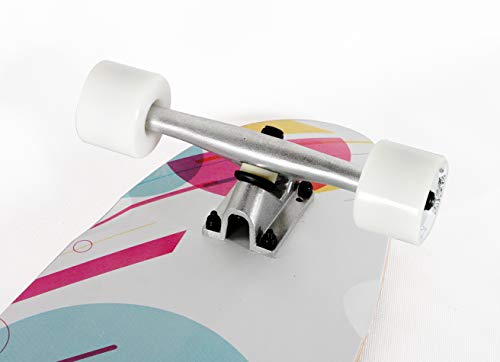VOLADOR 42inch Freeride Longboard Complete Cruiser (Drop Through Deck - Camber concave) (Icecream) - Thumbnail 5