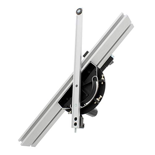 DCT Table Saw Fence and Miter Gauge for Table Saw with 3/8in x 3/4in Miter Saw Fence Bar - Table Saw Gauge, 18 Inch