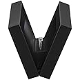 Allure - Slim Ring Box With LED Light, Square Shaped Elegant Flat Diamond Ring Case, Small, Black Velvet Interior Jewelry Display Gift Box For Unique Proposal, Engagement Or Wedding.