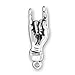 Sterling Silver 3D Italian Good Luck Hand Sign Symbol Charm