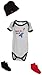 Luvable Friends 4 Piece Rebel Baby Gift Set, Boy-Guitar, 0-3 Months