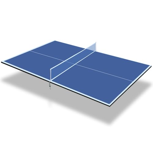 7/8/9ft Mid-Size Ping Pong Conversion Top with Net Set for Billiard and