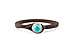 Genuine Italian Leather Bracelet in Multiple Color Combinations | Stone Closure | Handcrafted in Italy (Ginger) … (Brown Leather with Turquoise Stone, 6.75)