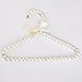 White Faux Pearl Bow Clothes Hangers Hook for Children Kids Bowknot White