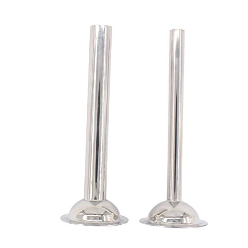 ApplianPar Pack of 2 Stainless Steel Sausage Stuffer Tubes for Food Grinder Size 5 Meat Grinder Stand Mixers Funnels Attachment