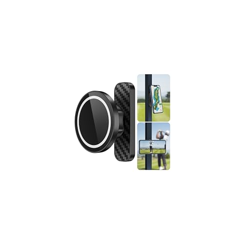 AISIKA Magnetic Golf Cart Phone Holder Compatible with MagSafe iPhone and Android Fits EZGO, Club Car, Yamaha, Icon, Golf Cart Accessories Gifts for Men Women Golfers