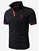H2H Mens Classic Lightweight Giraffe Polo Shirts with Giraffe embroidery BLACK US S/Asia L (JDSK36)