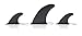 Ten Toes Board Emporium Replacement Founder Fins for Inflatable Stand Up Paddle Board (Set of 3), Black