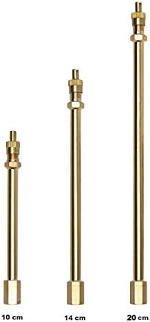 Rallonge de valve rigide - Extension pour gonflage - Pneu voiture, camion, moto, gyroroue - Laiton - 100 mm