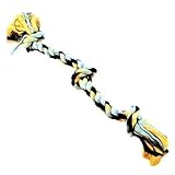 MAMMOTH Flossy Chews Cottonblend Color 3Knot Rope Tug 20" (Medium)