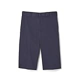 French Toast Big Boys' Basic Flat-Front Short with Adjustable Waist, Navy, 18