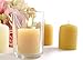 One Dozen (12) Solid Beeswax Votive Candles in Natural Wax - Hand Poured in The USA - Each Votive Measures Approx. 1 3/8